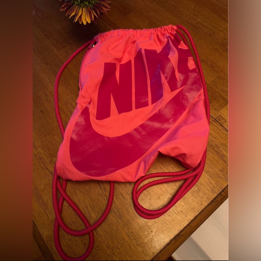 Nike Bright Pink Drawstring Gym Backpack